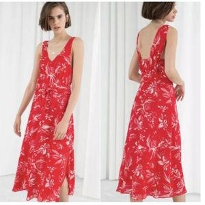 & other stores red floral dress, size 6